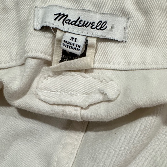 Madewell Women's Straight Leg Jeans - Cream size 31 style #NV175 SU25 - Picture 8 of 11